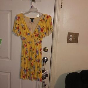 Yellow floral dress